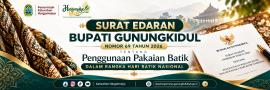 SURAT EDARAN BUPATI GUNUNGKIDUL NO 69 TAHUN 2026 TENTANG PENGGUNAAN PAKAIAN BATIK 